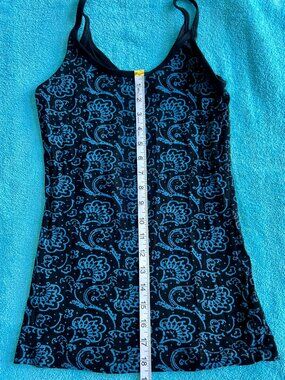 Black & Blue Floral Active Tank